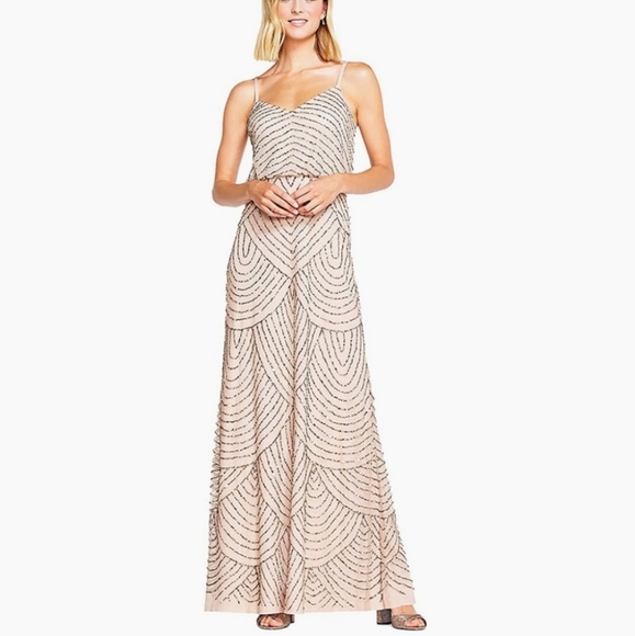 Adrianna Papell Beaded Embellished Maxi Dress - Picture 3 of 10